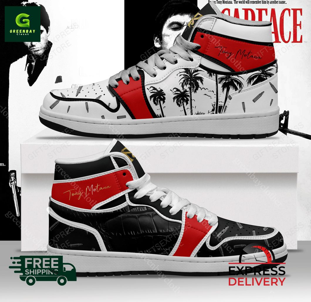 Kirklynnagency Scarface AJ1 High Sneakers Shoes For Men And Women (1)
