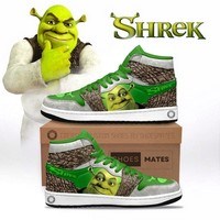 Kirklynnagency Shrek AJ1 High Sneakers Shoes For Men And Women (1)