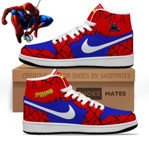 Kirklynnagency Spiderman Marvel AJ1 High Sneakers Shoes For Men And Women (1)