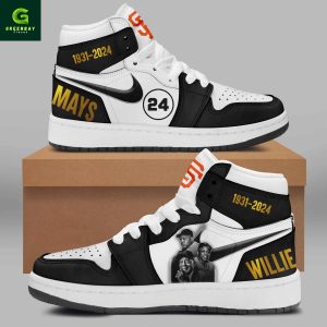 Kirklynnagency Willie Mays AJ1 High Sneakers Shoes For Men And Women (1)