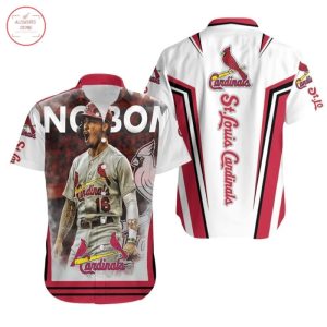 Kolten Wong Sporting a St Louis Cardinals Hawaiian Shirt