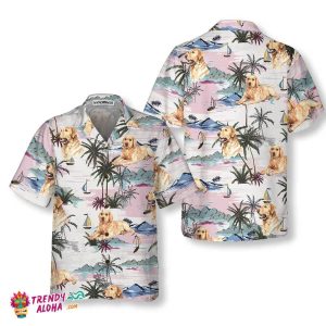 Labrador Retriever Tropical Summer Hawaiian Shirt, Tropical Labrador Hawaiian Shirt, Funny Gift For Labrador Retriever Lover