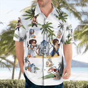 Leia Organa with Han Solo Star Wars Hawaiian Shirt