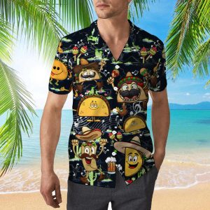Lets Fiesta Cinco De Mayo Funny Tacos Music Band Trendy Hawaiian Shirt