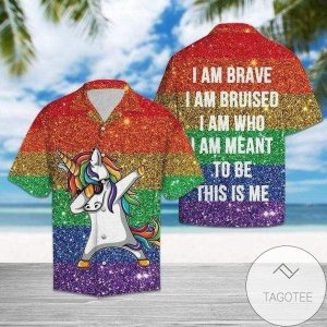 Lgbt Proud Funny Dabbing Unicorn Rainbow Hawaiian Shirts