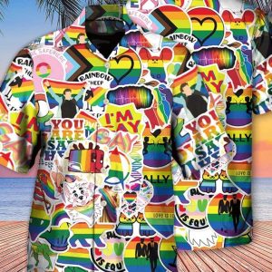 Lgbt Rainbow I’m Gay – Trendy Hawaiian Shirt, Tropical Beach Shirt Button Down Shirt, KLA Shirt Funny, Best Gifts For Men.