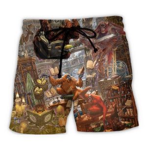 Librarian Book Funny Style Trendy KLA Hawaiian Beach Shorts