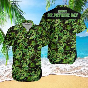 Lizard Love Irish St Patricks Day Trendy Hawaiian Shirt For