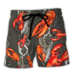 Lobster That Lobster Looked At Me Funny Tropical Vibe Amazing Style Trendy KLA Hawaiian Beach Shorts