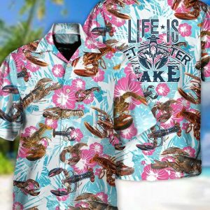 Lobstering Life Is Better At The Lake – Trendy Hawaiian Shirt, Hawaii Shirt Party Summer, Gifts For Bachelor Party, Inspirational KLA Shirt.