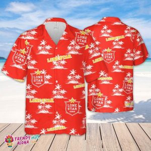 Lone Star Hawaiian Coconut Island Pattern Hawaiian Beer Lover Shirt, Classic Flowers Beer KLA Shirt