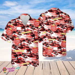 Lone Star Hawaiian Sea Island Pattern Shirt, Summer Beer Hawaiian Shirt