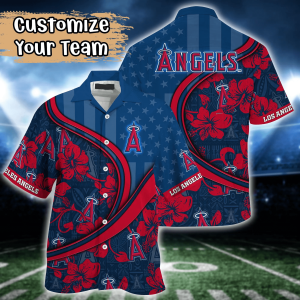 Los Angeles Angels MLB Us Flag Hawaiian Shirt Custom Summer KLA Shirt