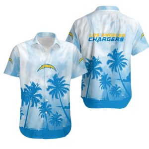 Los Angeles Chargers Coconut Trees NFL Gift For Fan Hawaiian Shirt & Short