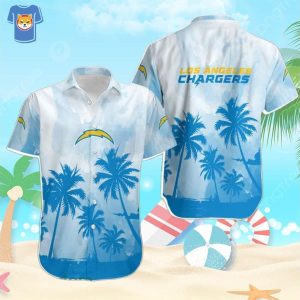 Los Angeles Chargers Coconut Trees NFL Gift For Fan Hawaiian Shirt For Men Women