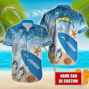 Los Angeles Chargers Custom Name Hawaiian Shirt