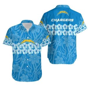 Los Angeles Chargers Flower And Logo Hawaii Shirt And Shorts Summer Collection Trendy KLA