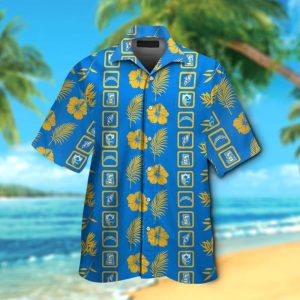 Los Angeles Chargers Short Sleeve Button Up Tropical Hawaiian Shirt VER08