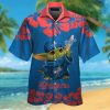 Los Angeles Dodgers Baby Yoda Short Sleeve Button Up Tropical Hawaiian Shirt