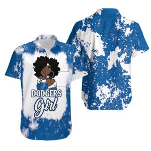 Los Angeles Dodgers Girl African Girl MLB Team Allover Design Gift For Los Angeles Dodgers Fans Hawaiian Shirt – MLB