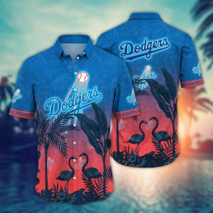 Los Angeles Dodgers MLB Hawaiian Shirt Tan Linestime KLA Shirt