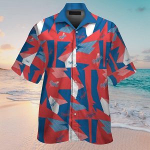 Los Angeles Dodgers Short Sleeve Button Up Tropical Hawaiian Shirt VER05