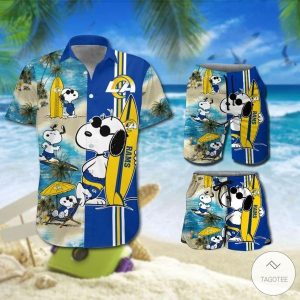 Los Angeles Rams Celebrate Snoopy Themed Unique Hawaiian Shirt