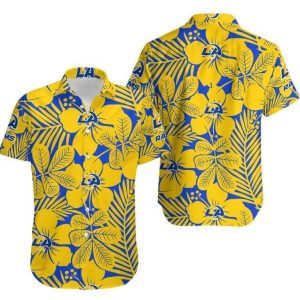 Los Angeles Rams Flower Hawaii Shirt And Shorts Summer Collection H97
