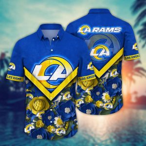Los Angeles Rams NFL Hawaiian Shirt Custom Fresh Mowed Lawns KLA Shirt