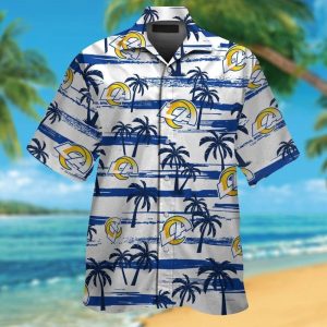 Los Angeles Rams Short Sleeve Button Up Tropical Hawaiian Shirt VER02