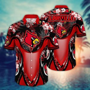 Louisville Cardinals NCAA Hawaiian Shirt Sun Rays KLA Shirt
