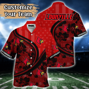 Louisville Cardinals NCAA Us Flag Hawaiian Shirt Custom Summer KLA Shirt