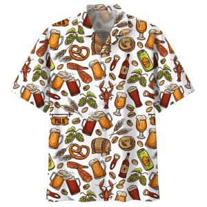 Love Beer Watercolor Design Trendy Hawaiian Shirt