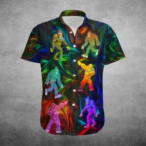 Love Bigfoot Neon KLA Hawaiian Shirts For Men And Women