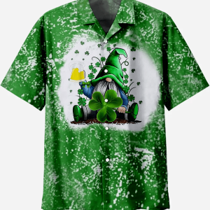 Lucky Clover & Skull Creative St. Patrick’s Day Trendy Hawaiian Shirt