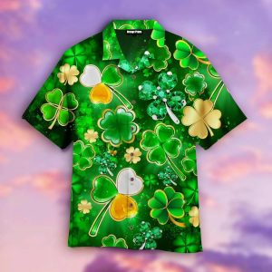 Lucky Clover Happy Irish Patricks Day Hawaiian Shirt For