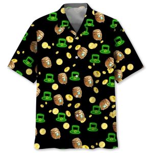 Lucky Neon Irish St.Patrick Day Trendy Hawaiian Shirt