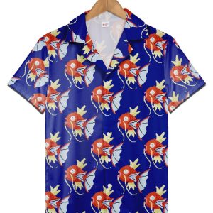 Magikarp Pokemon Hawaiian Shirt, Seamless Magikarp Pattern Poke KLA Shirt