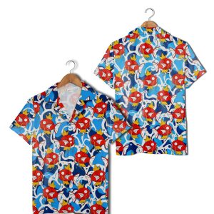 Magikarp Waves Tropical Pokemon Hawaiian Shirt Button-up KLA Beach Shirt