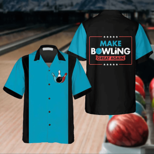Make Bowling Great Again Bowling Trendy Hawaiian Shirt, Funny Bowling Shirt For Bowling Lover