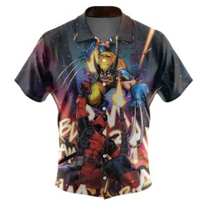 Marvels Deadpool And Wolverine Stylish Casual Comfortable Vacation Deadpool Hawaiian Shirt