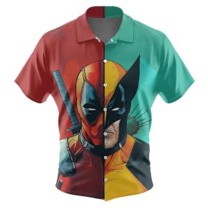 Marvels Deadpool And Wolverine Stylish Comfortable Casual Deadpool Hawaiian Shirt