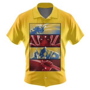Marvels Deadpool And Wolverine Trendy Casual Comfortable Vacation Deadpool Hawaiian Shirt