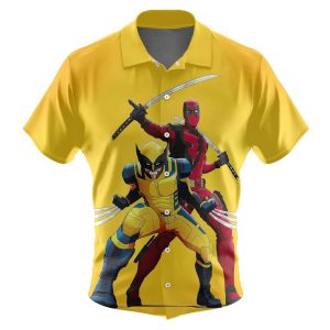 Marvels Deadpool And Wolverine Trendy Casual Vacation Beachwear Deadpool Hawaiian Shirt