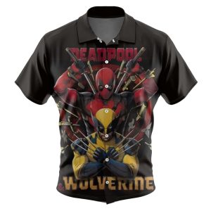 Marvels Deadpool And Wolverine Trendy Comfortable Vacation Wear Deadpool Hawaiian Shirt
