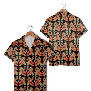 Men’s Deoxys Pokemon Hawaiian Shirt, Psychic Type Anime KLA Shirt