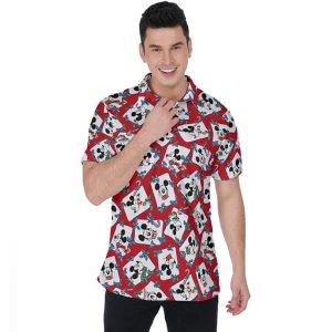 Men’s Mickey Mouse Hawaiian Disney Christmas Festive Design Holiday Shirt