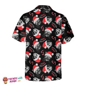 Merry Christmas Black Hawaiian Shirt, Funny Christmas Cat Shirt, Best Xmas Gift Idea