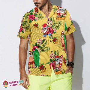 Merry Christmas Santa Claus Surfing Dab Hawaiian Shirt