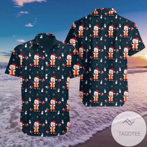 Merry Christmas So Cute Santa Pattern Hawaiian Shirts